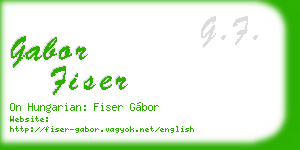 gabor fiser business card